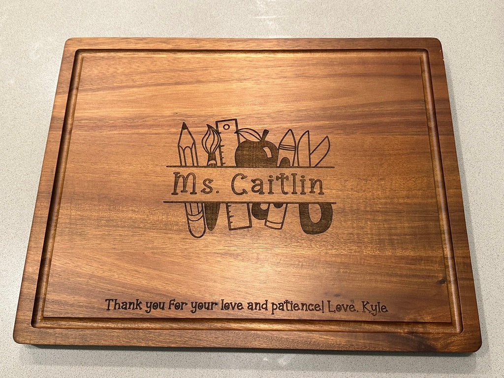 Engraved Acacia Cutting Board