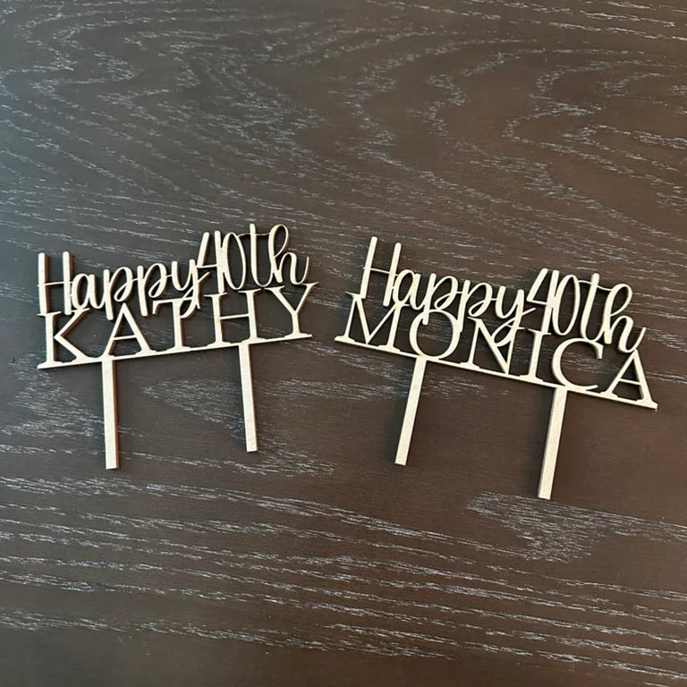 Laser Cut Cake Topper