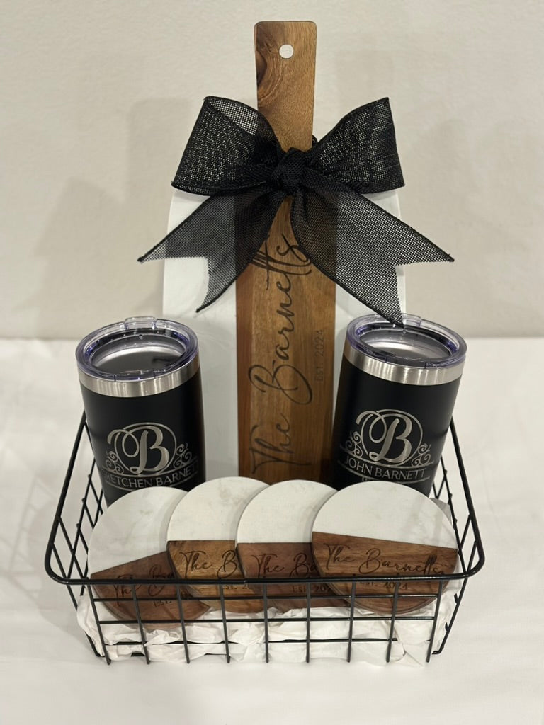 Custom Engraved Gift Basket