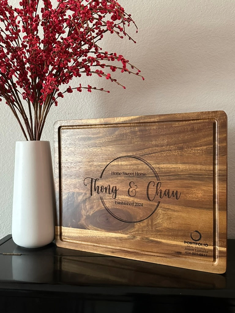 Engraved Acacia Cutting Board