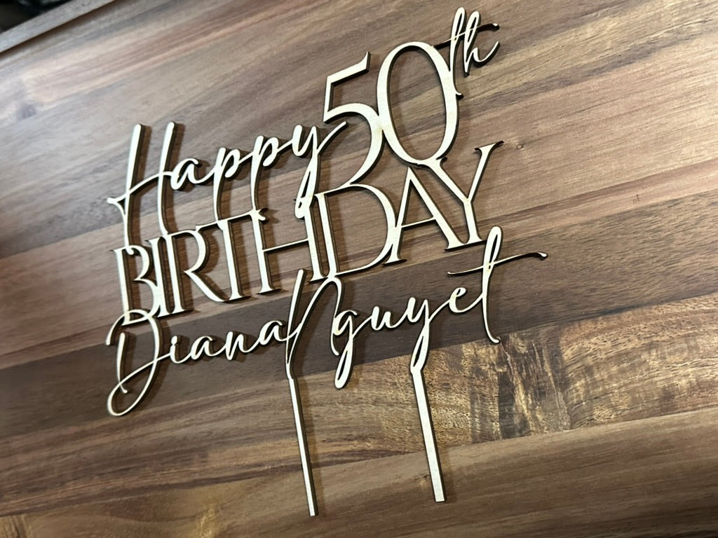 Laser Cut Cake Topper