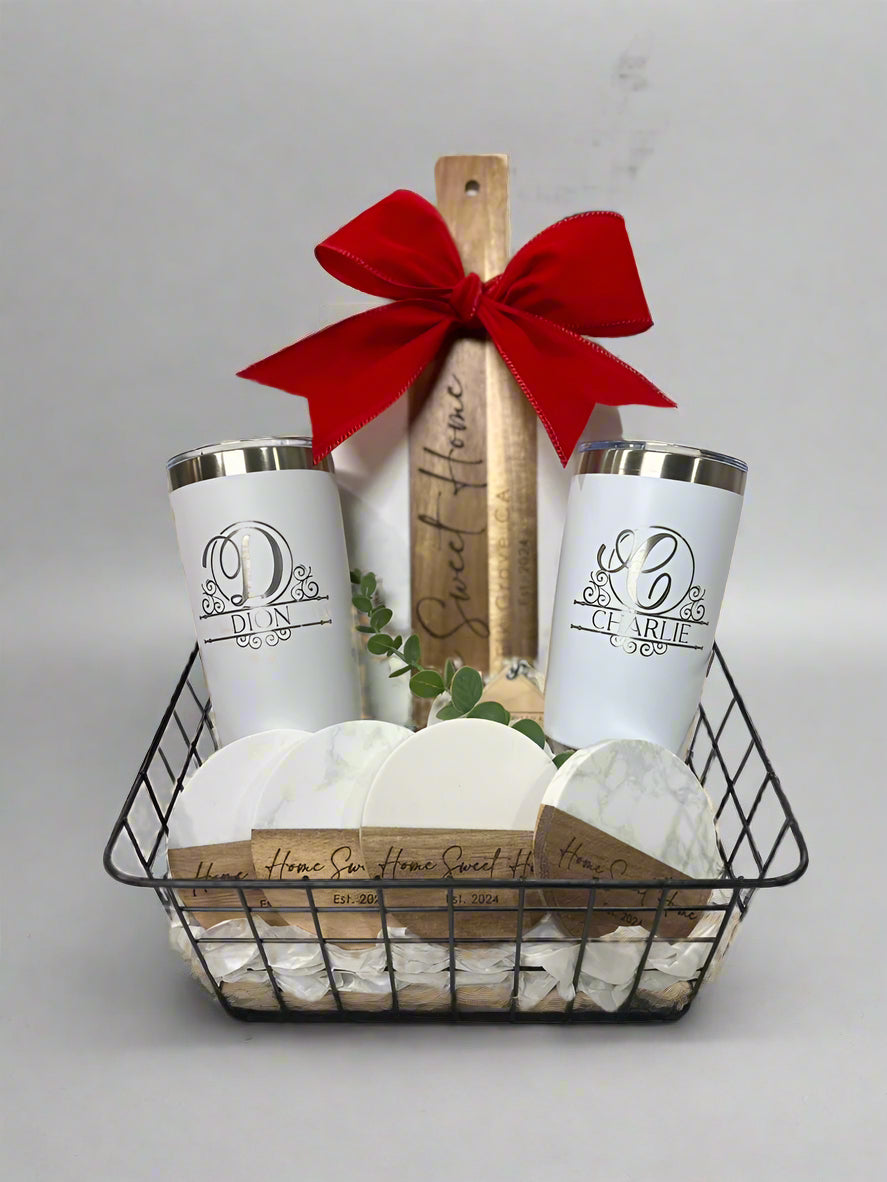 Custom Engraved Gift Basket