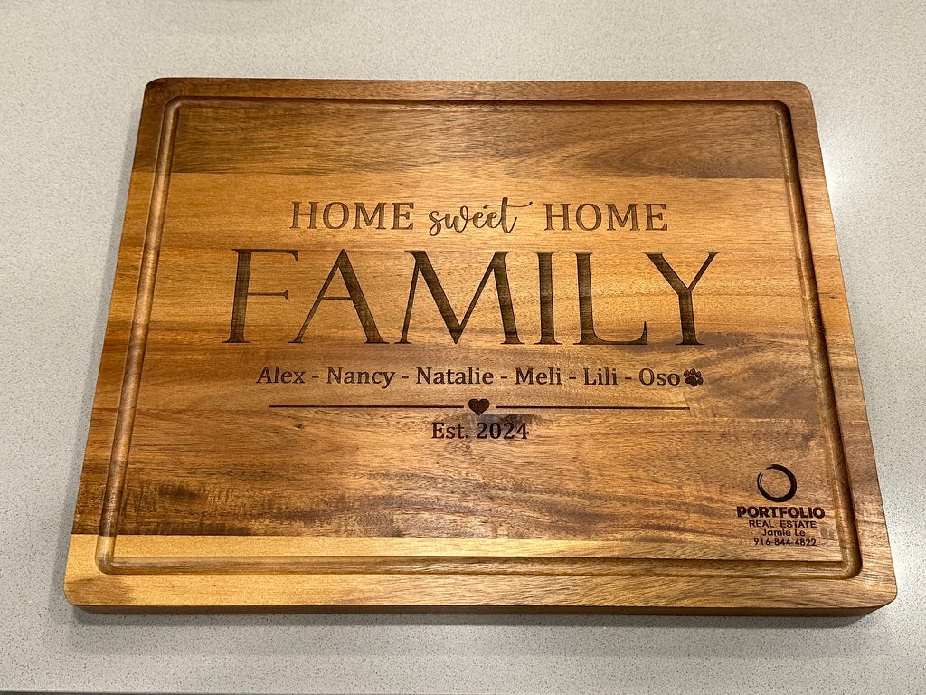 Engraved Acacia Cutting Board