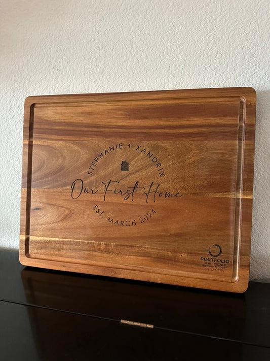 Engraved Acacia Cutting Board