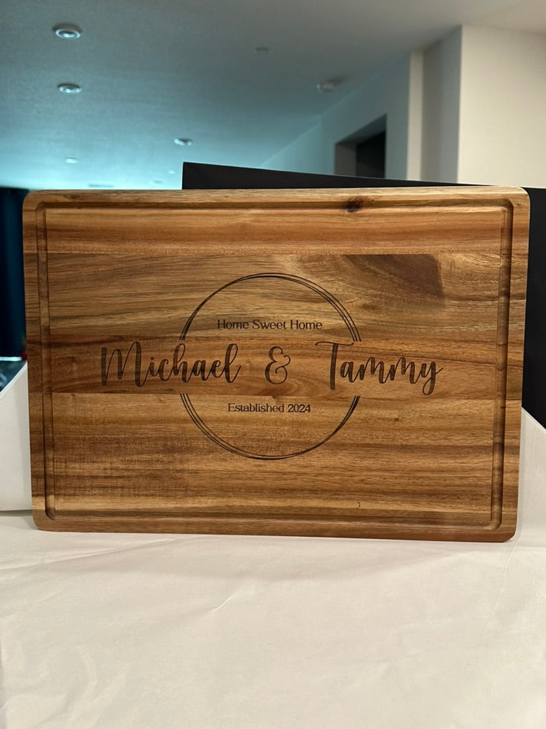 Engraved Acacia Cutting Board