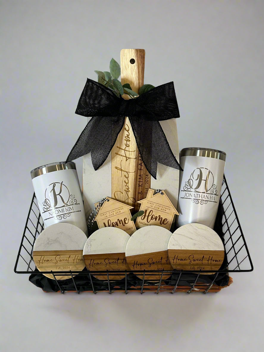 Custom Engraved Gift Basket