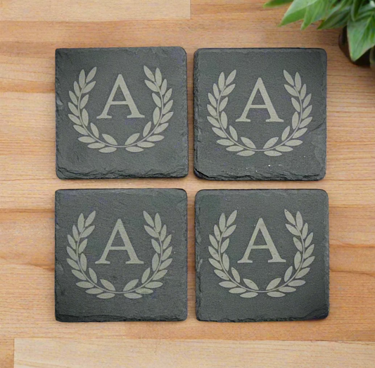 Engraved Slate Coasters (Set of 4)