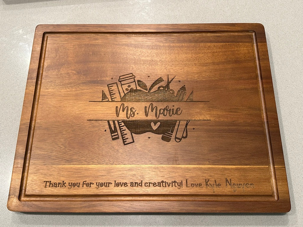 Engraved Acacia Cutting Board